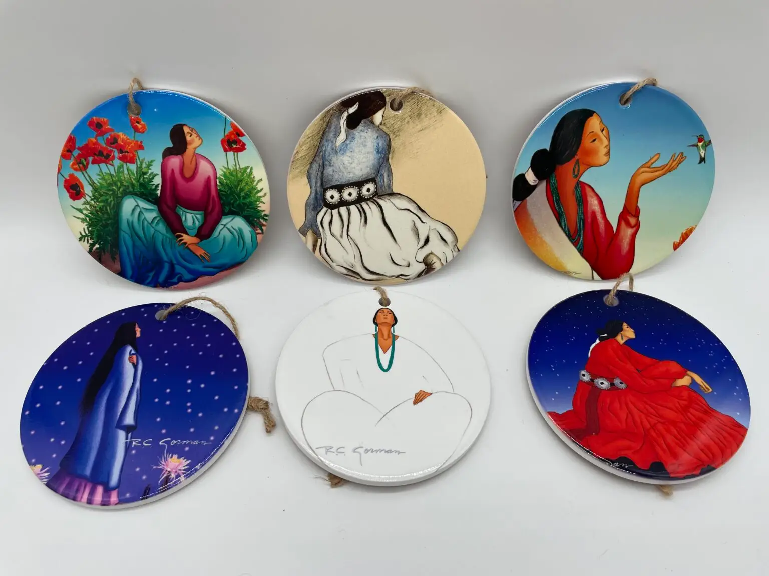 Ceramic Ornaments - Set of 6